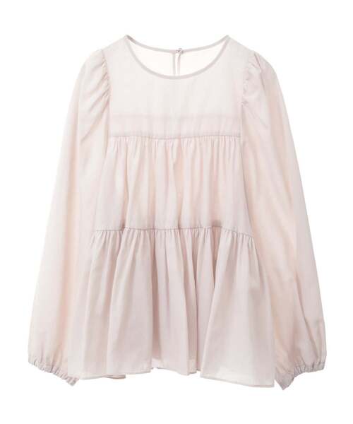 Tiara（ティアラ）の「ティアードブラウス（シャツ/ブラウス・レディース・ブルー/ブラック/アイボリー・FREE）」の2枚目の写真