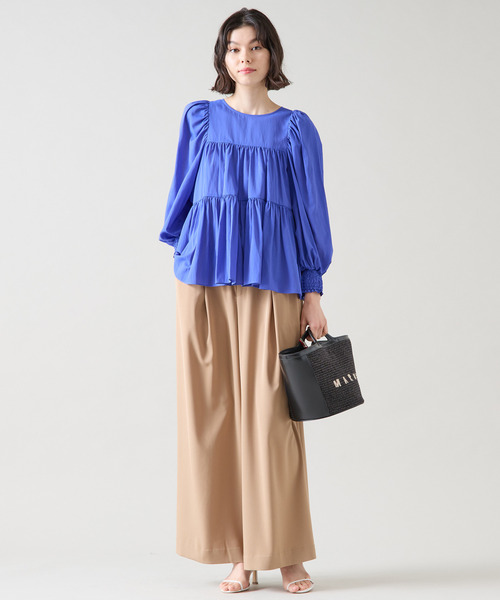 Tiara（ティアラ）の「ティアードブラウス（シャツ/ブラウス・レディース・ブルー/ブラック/アイボリー・FREE）」の7枚目の写真