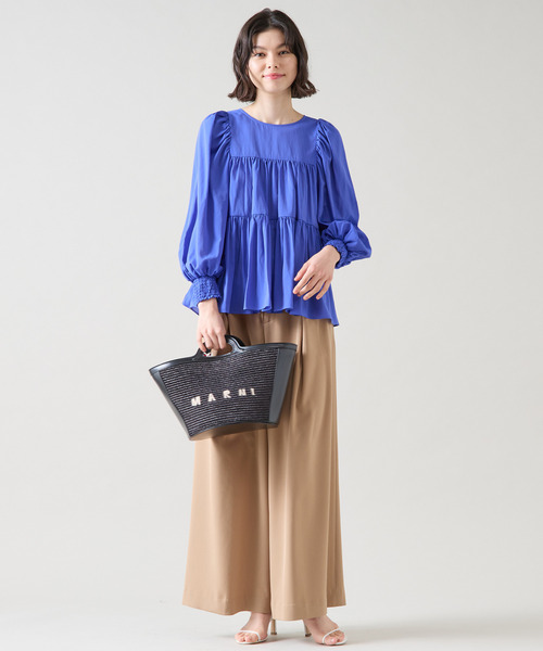 Tiara（ティアラ）の「ティアードブラウス（シャツ/ブラウス・レディース・ブルー/ブラック/アイボリー・FREE）」の8枚目の写真