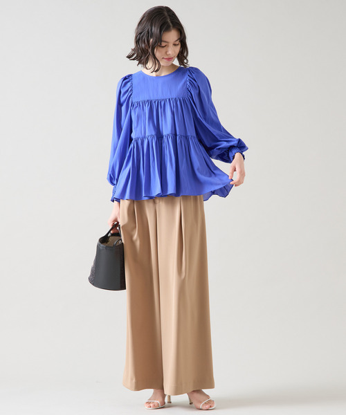 Tiara（ティアラ）の「ティアードブラウス（シャツ/ブラウス・レディース・ブルー/ブラック/アイボリー・FREE）」の10枚目の写真