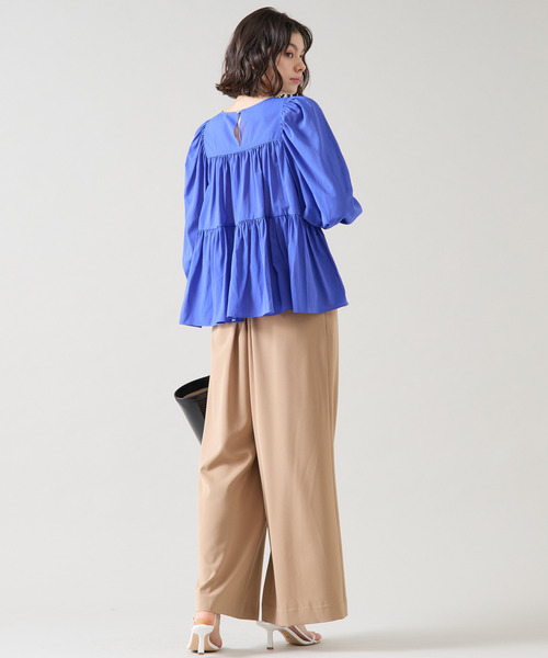 Tiara（ティアラ）の「ティアードブラウス（シャツ/ブラウス・レディース・ブルー/ブラック/アイボリー・FREE）」の12枚目の写真