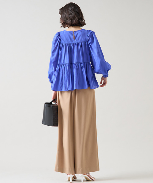 Tiara（ティアラ）の「ティアードブラウス（シャツ/ブラウス・レディース・ブルー/ブラック/アイボリー・FREE）」の13枚目の写真