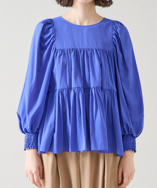 Tiara（ティアラ）の「ティアードブラウス（シャツ/ブラウス・レディース・ブルー/ブラック/アイボリー・FREE）」の14枚目の写真