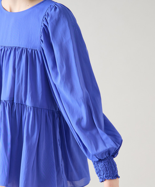 Tiara（ティアラ）の「ティアードブラウス（シャツ/ブラウス・レディース・ブルー/ブラック/アイボリー・FREE）」の17枚目の写真