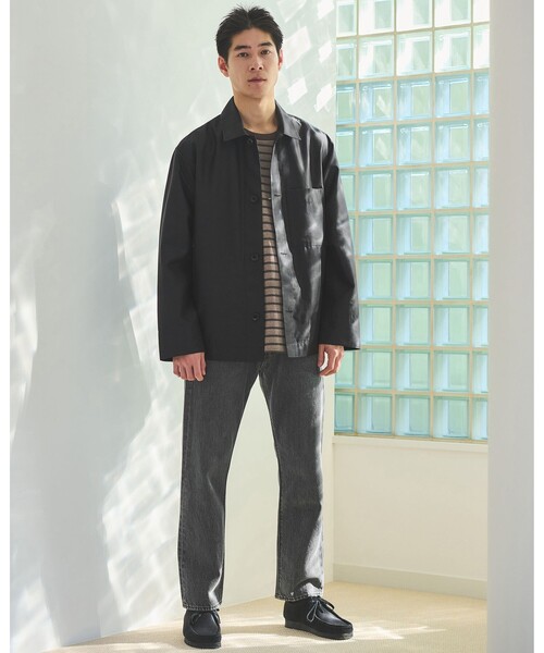 green label relaxing（グリーンレーベルリラクシング）の「フレンチ カルゼ カバーオール（カバーオール・メンズ・オリーブ/ダークグレー・S/M/L/XL）」の5枚目の写真
