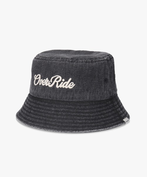 OVERRIDE（オーバーライド）の「OVERRIDE  PIGMENT TWILL WASH BUCKET / オーバーライド（ハット・レディース・ブラック/ブルー/レッド/ベージュ・58cm）」の5枚目の写真