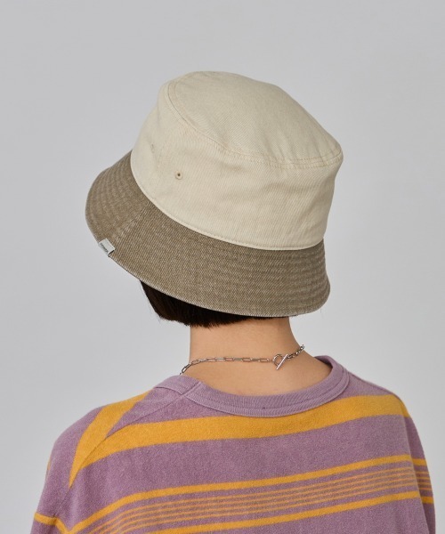 OVERRIDE（オーバーライド）の「OVERRIDE  PIGMENT TWILL WASH BUCKET / オーバーライド（ハット・レディース・ブラック/ブルー/レッド/ベージュ・58cm）」の14枚目の写真