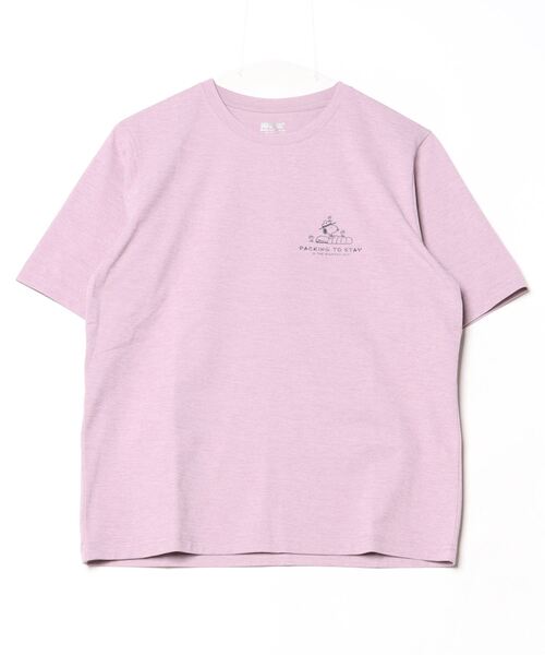 PEANUTS(ピーナッツ)の「ピーナッツ グラフィック半袖T パッキングリスト(スヌーピー)(Tシャツ/カットソー・レディース・アイボリー/スモークピンク・M/L/S/XL)」の2枚目の写真