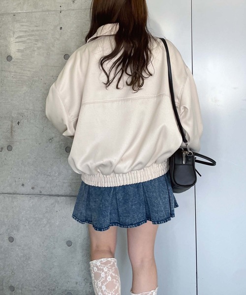 AS KNOW AS plus（アズノゥアズプラス）の「●ダブルポケット ジップファスナーワークブルゾン（ブルゾン・レディース・チャコールグレー/アイボリー/カーキ系・FREE）」の10枚目の写真