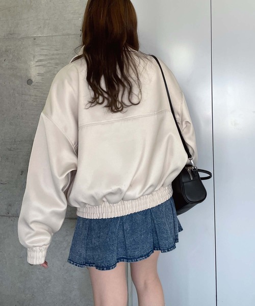 AS KNOW AS plus（アズノゥアズプラス）の「●ダブルポケット ジップファスナーワークブルゾン（ブルゾン・レディース・チャコールグレー/アイボリー/カーキ系・FREE）」の11枚目の写真