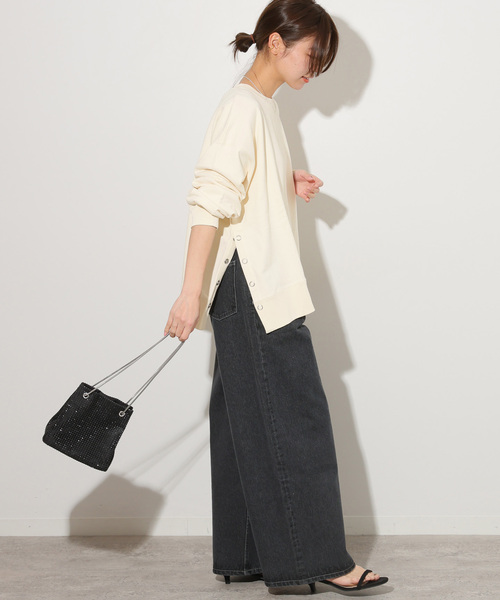 JOURNAL STANDARD relume(ジャーナルスタンダード レリューム)の「《追加》コットンリングドットスウェット(スウェット・レディース・ブラック/グレー/ブルー系その他/アイボリー・FREE)」の10枚目の写真