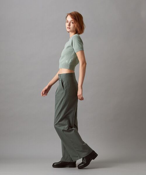 Calvin Klein（カルバン・クライン）の「ショートスリーブ クロップ セーター（ニット/セーター・レディース・セージグリーン・XS/S/M）」の3枚目の写真