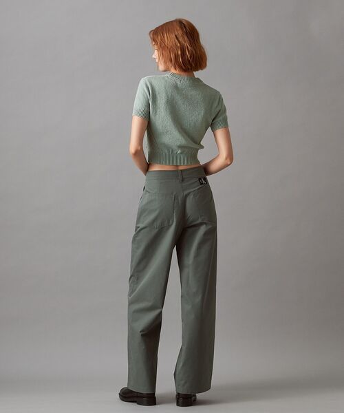 Calvin Klein（カルバン・クライン）の「ショートスリーブ クロップ セーター（ニット/セーター・レディース・セージグリーン・XS/S/M）」の4枚目の写真