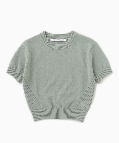 Calvin Klein（カルバン・クライン）の「ショートスリーブ クロップ セーター（ニット/セーター・レディース・セージグリーン・XS/S/M）」の5枚目の写真