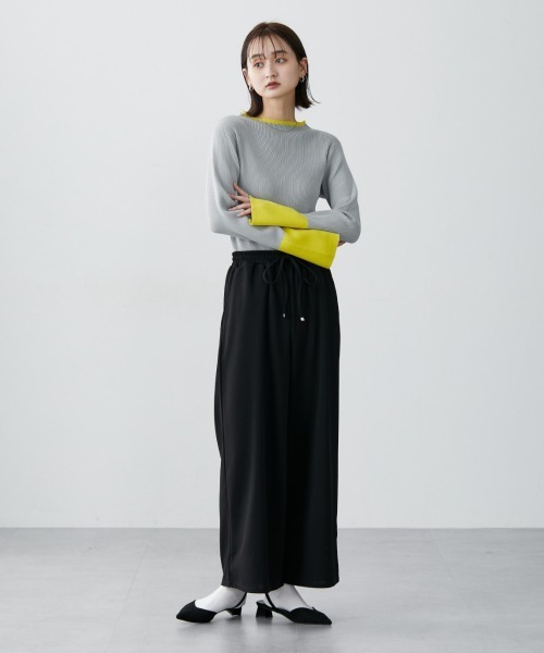 nissen(ニッセン)の「カットジョーゼットワイドパンツ(その他パンツ・レディース・ブラック/アイボリー/モカ・M/L)」の21枚目の写真