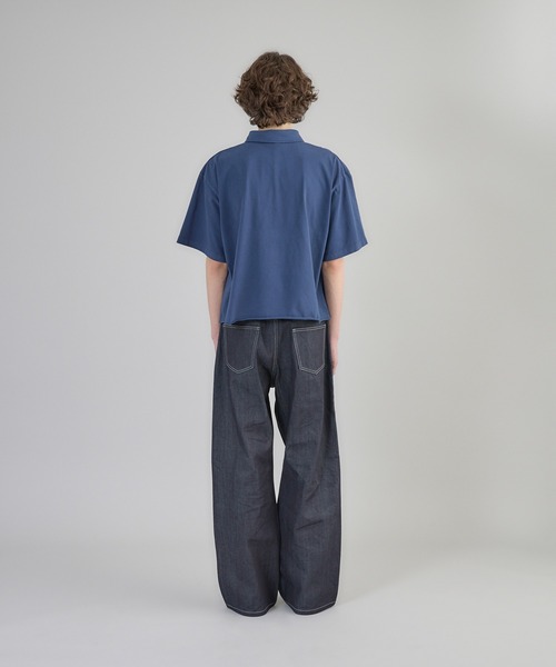 セール】cropped pigment dyed loose fit T-shirt/クロップド