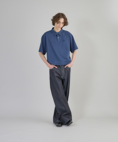 セール】cropped pigment dyed loose fit T-shirt/クロップド