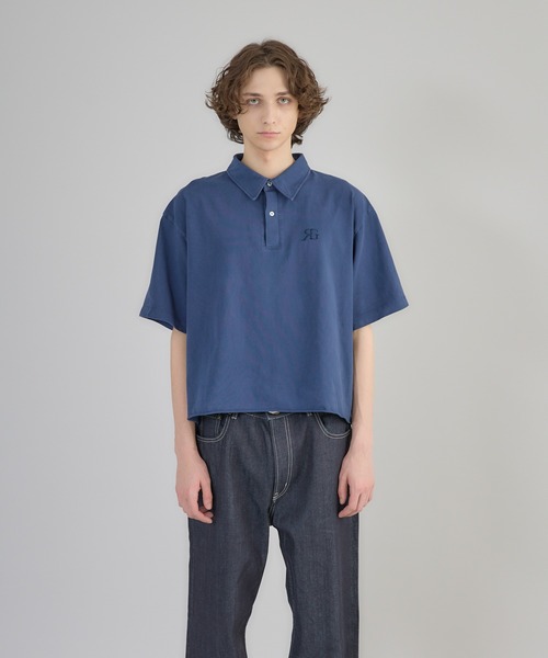 [PERSTEP]★韓国大人気★PIGMENT LOOSE FIT SHIRT セール】cropped pigment dyed loose fit T-shirt/クロップド