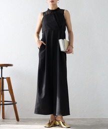 r.（アールドット）の「リネンタッチ×オーガンジー　ドッキングオールインワン（つなぎ/オールインワン）」