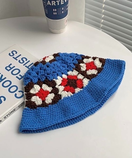 LADY LIKE(レディライク)の「カラフルバケットニット帽(ニットキャップ/ビーニー・レディース・ホワイト/ブルー/ブラウン・F)」の19枚目の写真