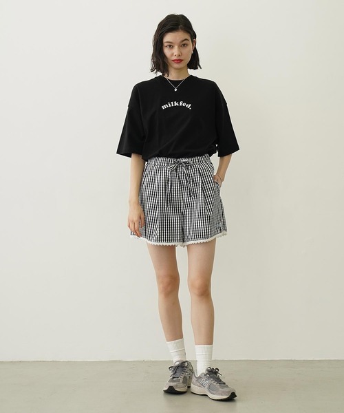 MILKFED.（ミルクフェド）の「GINGHAM MINI SHORTS（その他パンツ・レディース・レッド/ブラック/ライトブルー・S/M）」の7枚目の写真