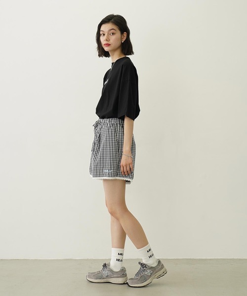 MILKFED.（ミルクフェド）の「GINGHAM MINI SHORTS（その他パンツ・レディース・レッド/ブラック/ライトブルー・S/M）」の8枚目の写真