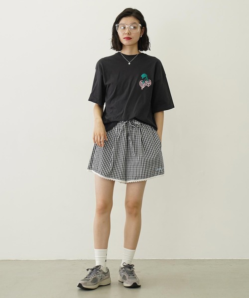MILKFED.（ミルクフェド）の「GINGHAM MINI SHORTS（その他パンツ・レディース・レッド/ブラック/ライトブルー・S/M）」の10枚目の写真