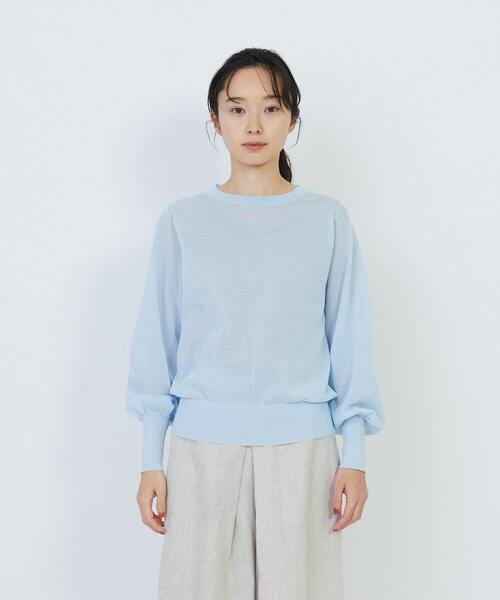 LOISIR（ロワズィール）の「エステルコットン天竺ニットプルオーバー（ニット/セーター・レディース・サックスブルー/ブラック/ブルー・FREE）」の22枚目の写真