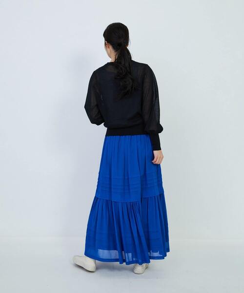 LOISIR（ロワズィール）の「エステルコットン天竺ニットプルオーバー（ニット/セーター・レディース・サックスブルー/ブラック/ブルー・FREE）」の10枚目の写真