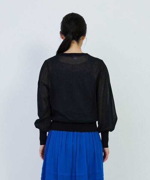 LOISIR（ロワズィール）の「エステルコットン天竺ニットプルオーバー（ニット/セーター・レディース・サックスブルー/ブラック/ブルー・FREE）」の7枚目の写真