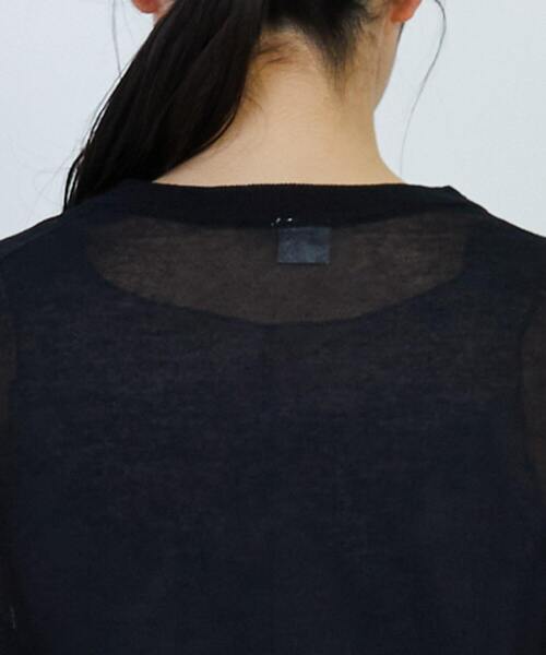 LOISIR（ロワズィール）の「エステルコットン天竺ニットプルオーバー（ニット/セーター・レディース・サックスブルー/ブラック/ブルー・FREE）」の5枚目の写真