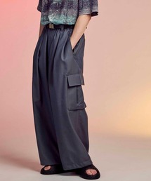 MAISON SPECIAL(]XyV)́sUNISEXt4 Colors Chambray Washable Wool Prime-Wide Cargo Pants/4FVu[EHbVuE[vCChJ[SpcyMAISON SPECIAL/]XyVz(̑pc)