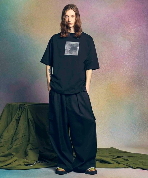 UNISEX》4 Colors Chambray Washable Wool Prime-Wide Cargo Pants/4色