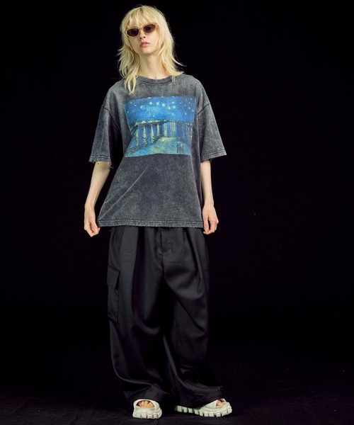 UNISEX》4 Colors Chambray Washable Wool Prime-Wide Cargo Pants/4色