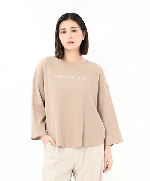 NEW BALANCE(ニューバランス)の「ワッフルロングスリーブTシャツ(Tシャツ/カットソー・レディース・ネイビー/オフホワイト/ライトベージュ・SMALL/MEDIUM/LARGE/X-LARGE)」の3枚目の写真