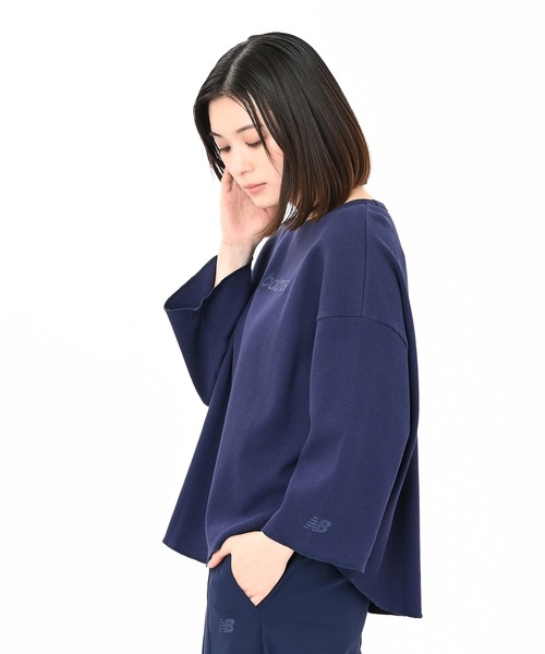 NEW BALANCE(ニューバランス)の「ワッフルロングスリーブTシャツ(Tシャツ/カットソー・レディース・ネイビー/オフホワイト/ライトベージュ・SMALL/MEDIUM/LARGE/X-LARGE)」の14枚目の写真