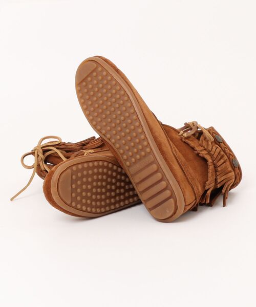 Minnetonka(ミネトンカ)の「【RS】【ミネトンカ MINNETONKA】 ダブルフリンジ トランパー ブーツ DOUBLE FRINGE TRAMPER BOOTS レディース(ブーツ・レディース・ブラウン・21.5㎝)」の3枚目の写真