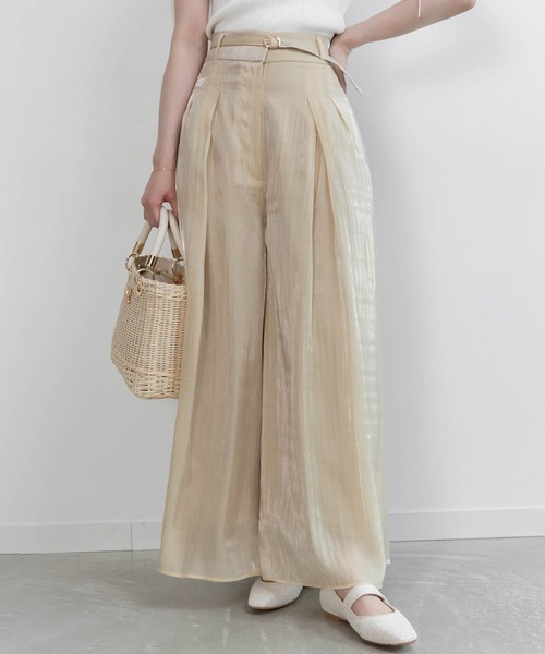 RANDA（ランダ）の「シアータックワイドパンツ（その他パンツ・レディース・イエロー/ホワイト/ピンク・0/1）」の2枚目の写真