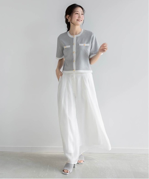 RANDA（ランダ）の「シアータックワイドパンツ（その他パンツ・レディース・イエロー/ホワイト/ピンク・0/1）」の12枚目の写真