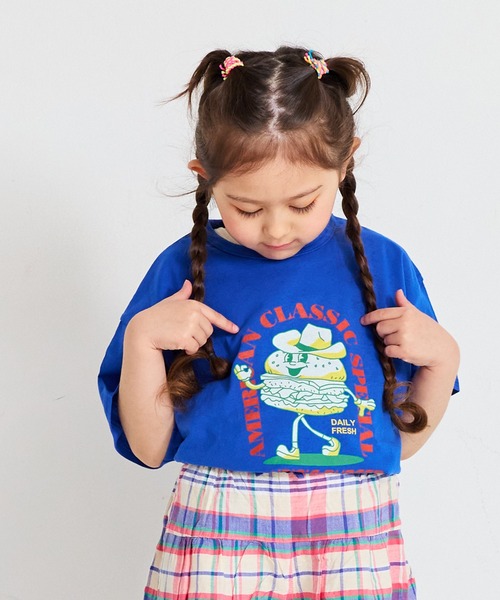 Life Support Products（ライフサポートプロダクツ）の「【COTTON from U.S.A】プリントTシャツ（Tシャツ/カットソー・キッズ・ネイビー/チャコール/グリーン/レッド/ブラック/アイボリー/ライトピンク/オフホワイト・80/90/95/100/110/120/130/140/150）」の6枚目の写真