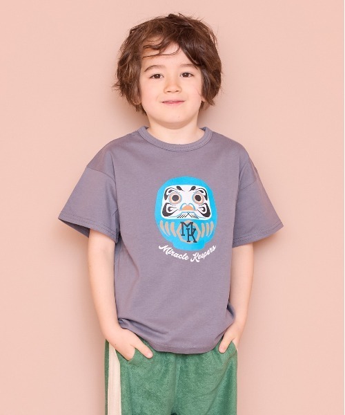 Life Support Products（ライフサポートプロダクツ）の「【COTTON from U.S.A】プリントTシャツ（Tシャツ/カットソー・キッズ・ネイビー/チャコール/グリーン/レッド/ブラック/アイボリー/ライトピンク/オフホワイト・80/90/95/100/110/120/130/140/150）」の4枚目の写真