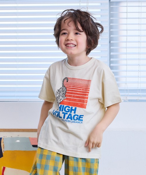 Life Support Products（ライフサポートプロダクツ）の「【COTTON from U.S.A】プリントTシャツ（Tシャツ/カットソー・キッズ・ネイビー/チャコール/グリーン/レッド/ブラック/アイボリー/ライトピンク/オフホワイト・80/90/95/100/110/120/130/140/150）」の3枚目の写真