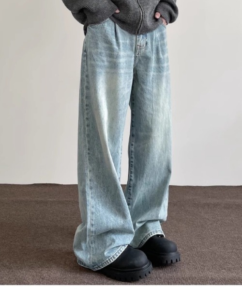 REBALANCE(リバランス)の「ワイドメンズデニム(デニムパンツ・メンズ・A・MEDIUM/LARGE/X-LARGE)」の1枚目の写真