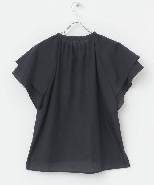 F by ROSSO（エフバイロッソ）の「リンネル8月号掲載『UR TECH』F by ROSSO　フレアスリーブブラウス（シャツ/ブラウス・レディース・ブラウン系その他/ブルー系その他/ネイビー/ミント/グレー・FREE）」の9枚目の写真