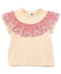 Seraph | 【リンク/ジュニア対応】ガーリーチェックフリル半袖Tシャツ(Tシャツ/カットソー)