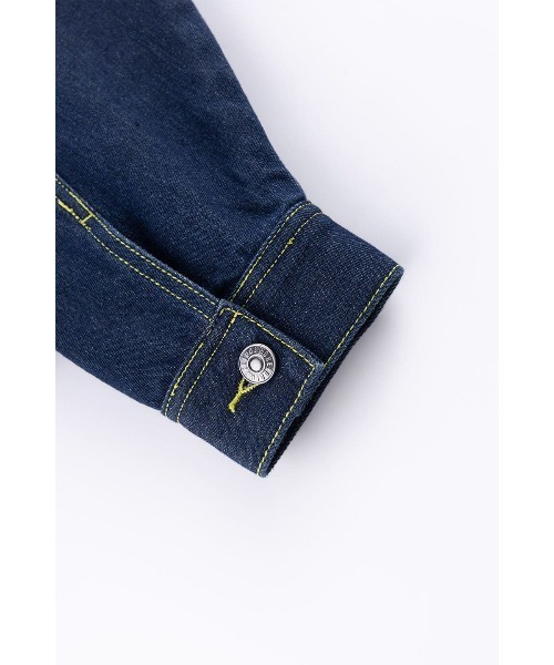 WOKE EDGE（ウォークエッジ）の「デニムジャケット｜Candy Weave Denim Jacket｜WOKE EDGE（デニムジャケット・メンズ・ブルー・S/L/M/XL）」の9枚目の写真