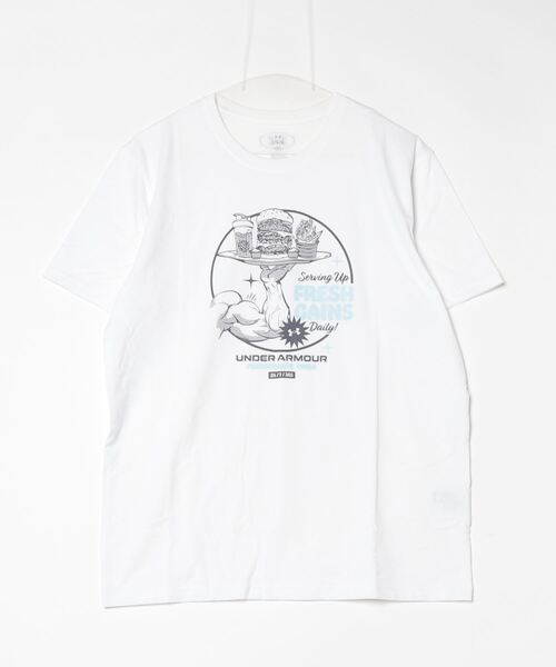 UNDER ARMOUR（アンダーアーマー）の「アンダーアーマー  UAパフォーマンスコットン ゲインズダイナー ショートスリーブ Tシャツ（Tシャツ/カットソー・メンズ・ホワイト/サックスブルー/ネイビー・S/M/L/LL/3L）」の2枚目の写真