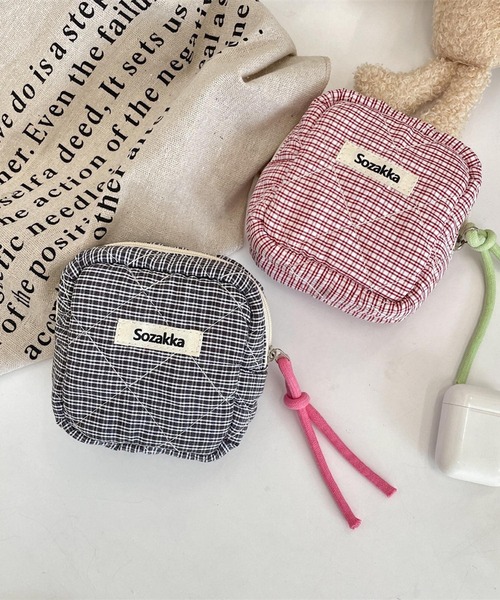 Mignonjour/チェック柄ミニポーチ M2708（ポーチ）｜Mignonjour