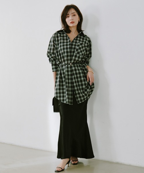 セール】アセテートサテンナロースカート（スカート）｜anuans（ア