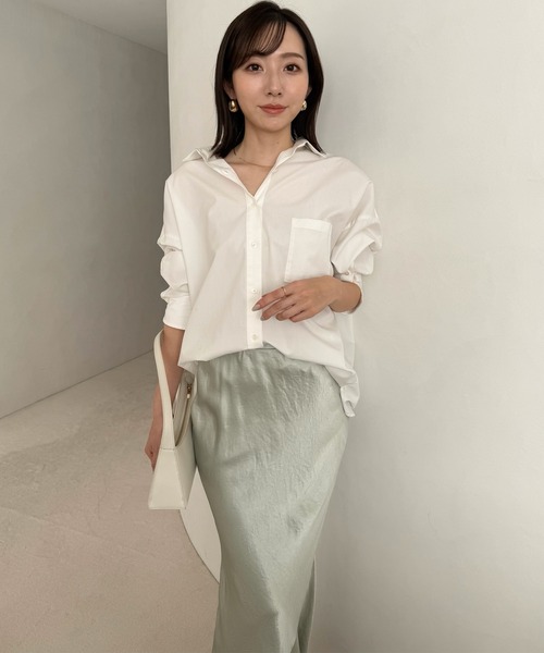 anuans アセテートサテンナロースカート アセテートサテンナロースカート